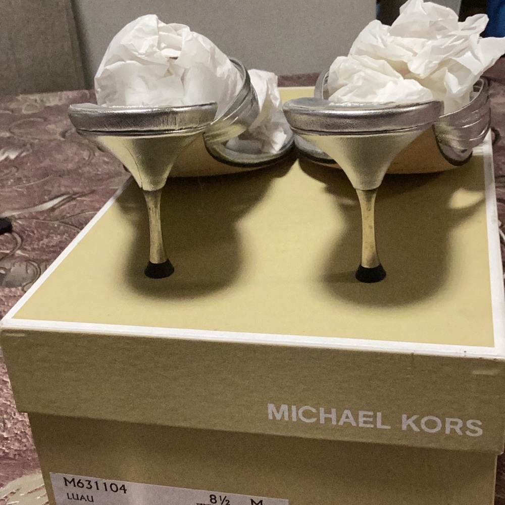 Michael Kors Metallic Silver Heels